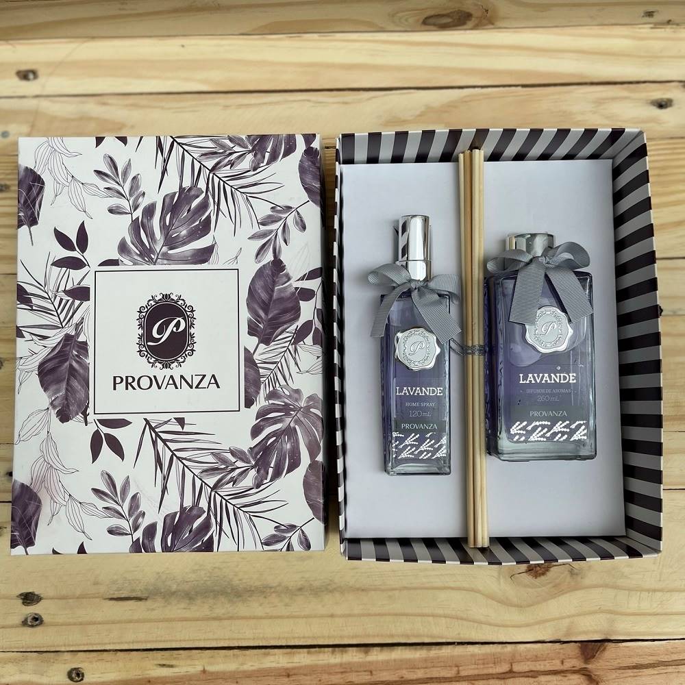 Kit Difusor E Aromatizador Em Spray Lavande Com Caixa Provanza