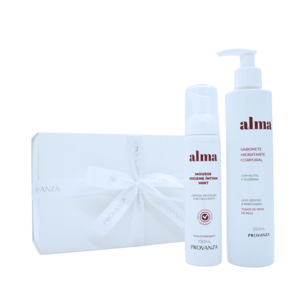Kit Alma Sabonete Hidratante Corporal e Mousse de Limpeza Facial