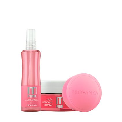 KIT PRESENTE IT PINK LOÇÃO HIDRATANTE, SABONETE GLICERINADO E BODY SPLASH