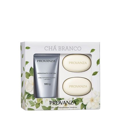 Kit Chá Branco Mousse Hidratante e Sabonete Glicerinado Provanza