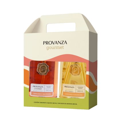 Kit Linha Gourmet Gengibre e Baunilha Difusor de Aromas e Sabonete Liquido