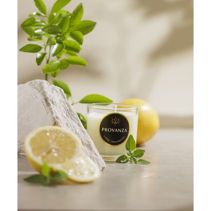 Vela Perfumada Limão e Manjericão 160G - Encontros no Pomar