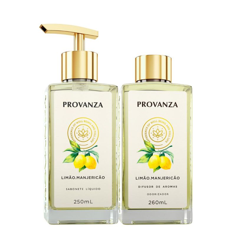 Kit Lavabo Perfumado Limão e Manjericão - Encontros no Pomar