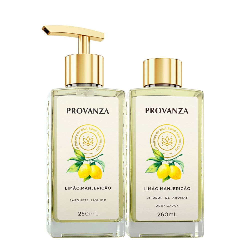 Kit Lavabo Perfumado Limão e Manjericão - Encontros no Pomar