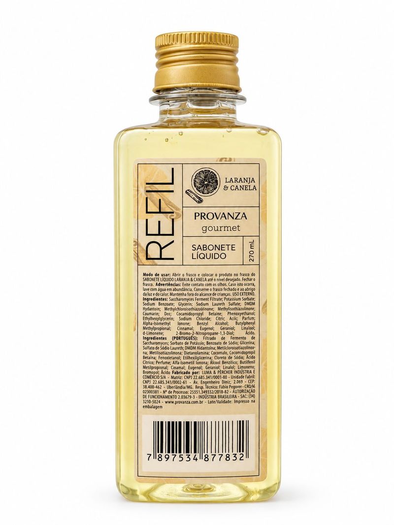 REFIL-SABONETE-LIQUIDO-LARANJA-E-CANELA-270-ML-Linha-Gourmet
